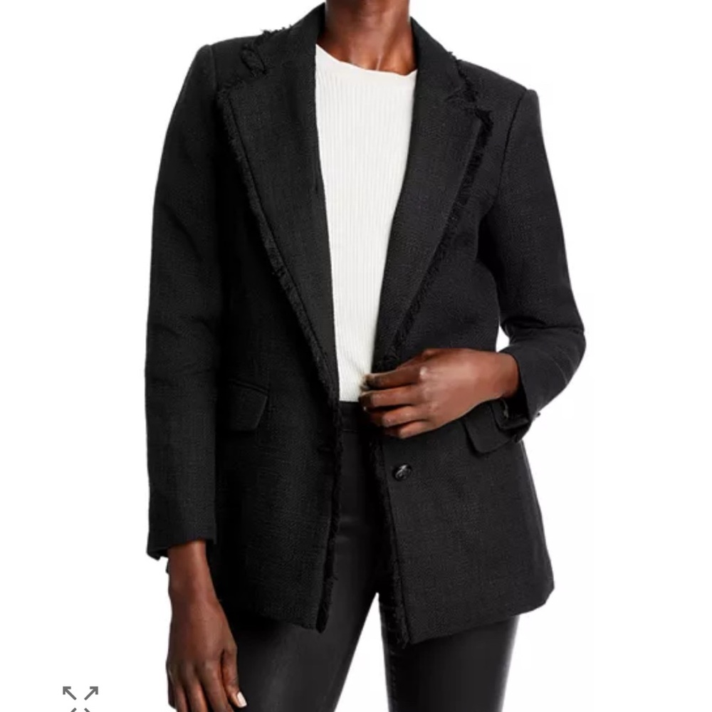 EUC Karl Lagerfeld Textured Black Jacket - Picture 2 of 11